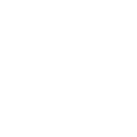 Pixel art of two connected white gears on a black background.